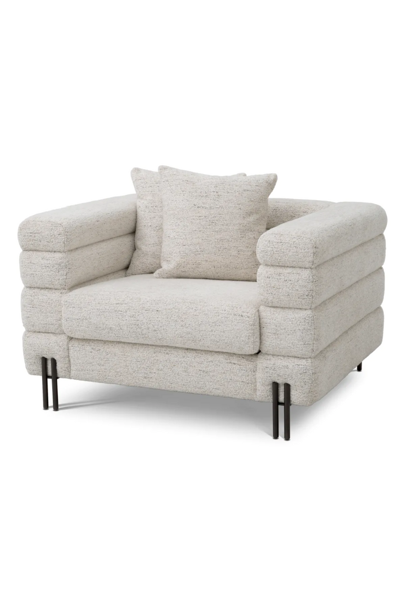 Fauteuil en tissu blanc cassé | Eichholtz York  | Meubleluxe.fr