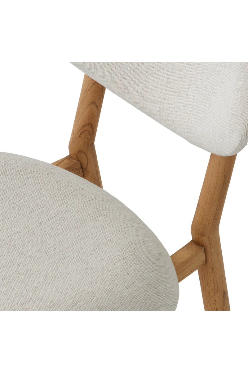 Chaise de salle à manger naturelle capitonnée | Eichholtz Allston | OROA.fr