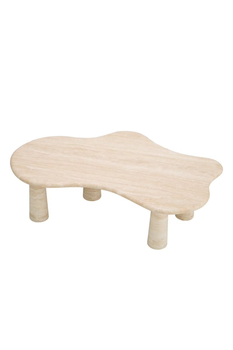 Table basse organique en travertin | Eichholtz Rialto | Meubleluxe.fr