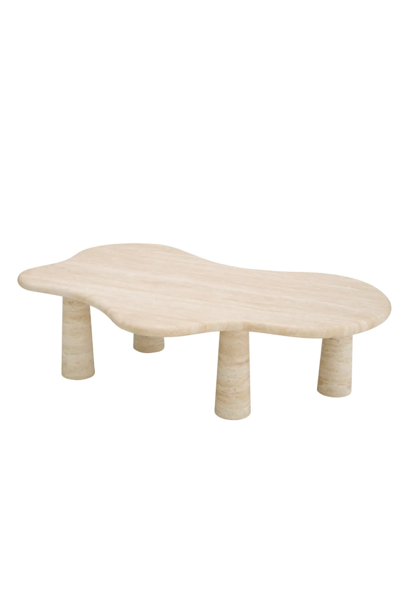 Table basse organique en travertin | Eichholtz Rialto | Meubleluxe.fr