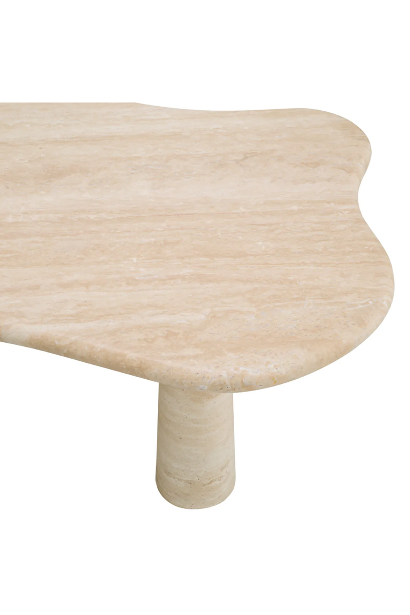 Table basse organique en travertin | Eichholtz Rialto | Meubleluxe.fr