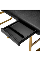 Bureau 2 tiroirs en chene gris | Eichholtz Nathaniel | OROA.fr