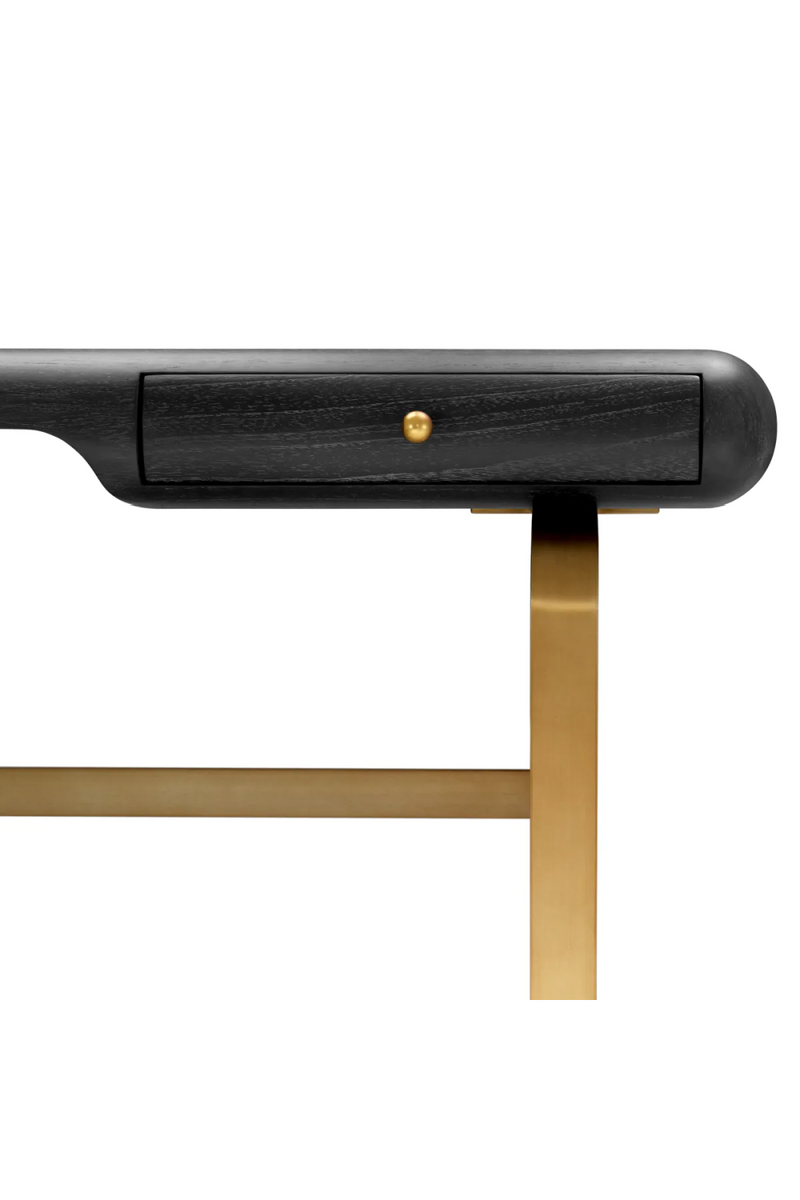 Bureau 2 tiroirs en chene gris | Eichholtz Nathaniel | OROA.fr