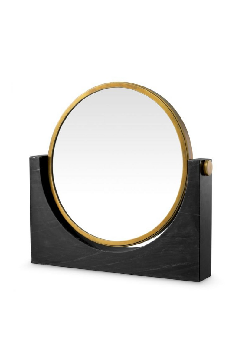 Miroir De Table A Base En Marbre Noir | Eichholtz Vivaldi | OROA.fr