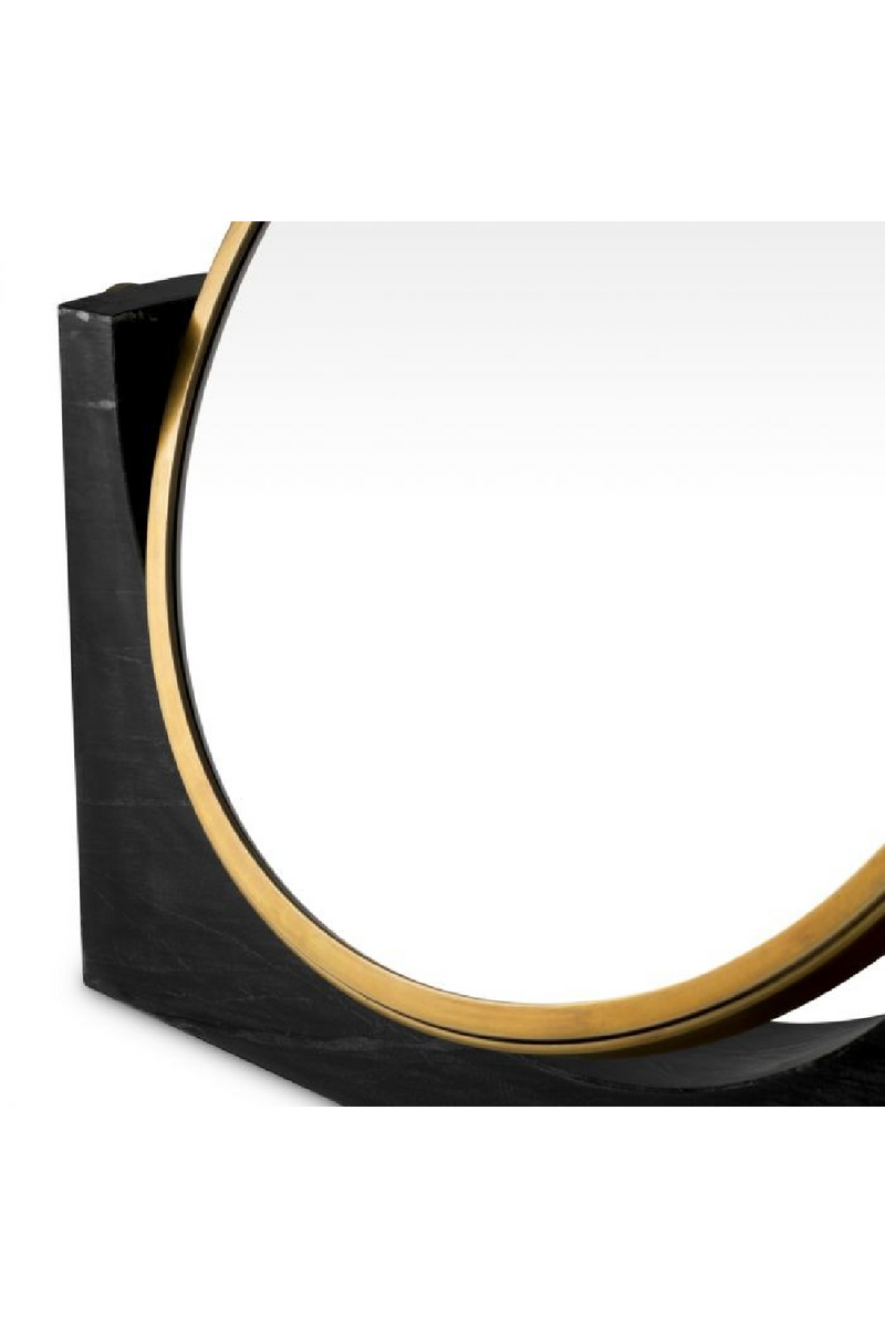 Miroir De Table A Base En Marbre Noir | Eichholtz Vivaldi | OROA.fr