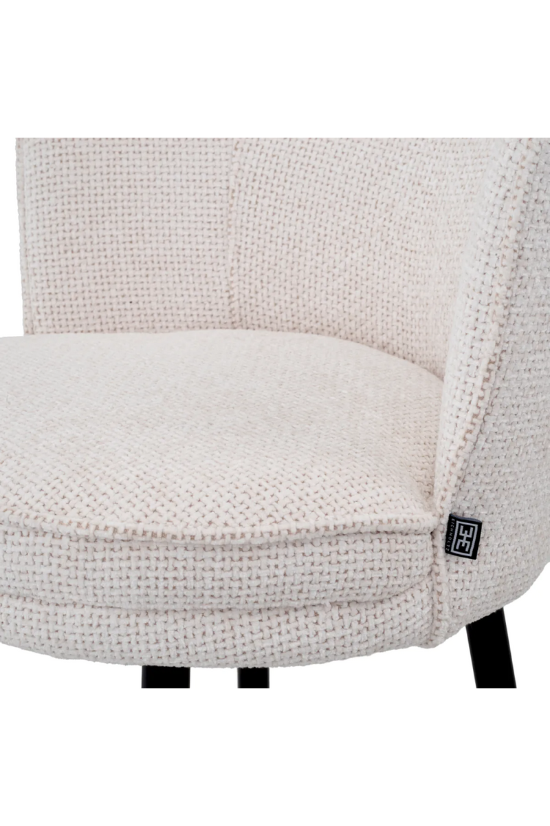 Chaise de bar en tissu blanc cassé | Eichholtz Grenada | Meubleluxe.fr