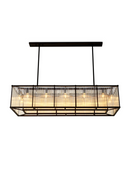 Lustre en bronze et en verre vintage | Eichholtz Bernardi | Meubleluxe.fr