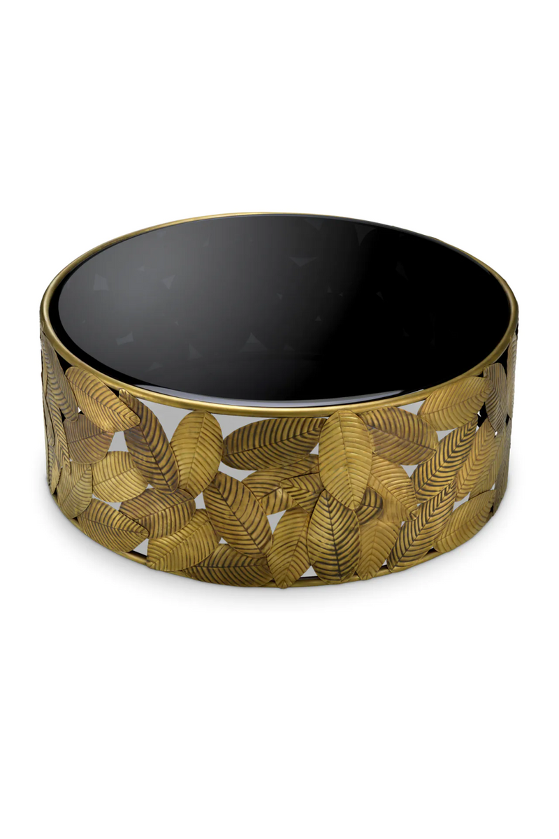 Table basse en verre biseaute noir | Eichholtz Botanico | OROA.fr