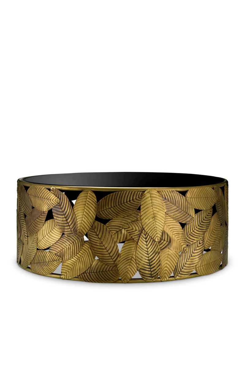 Table basse en verre biseaute noir | Eichholtz Botanico | OROA.fr