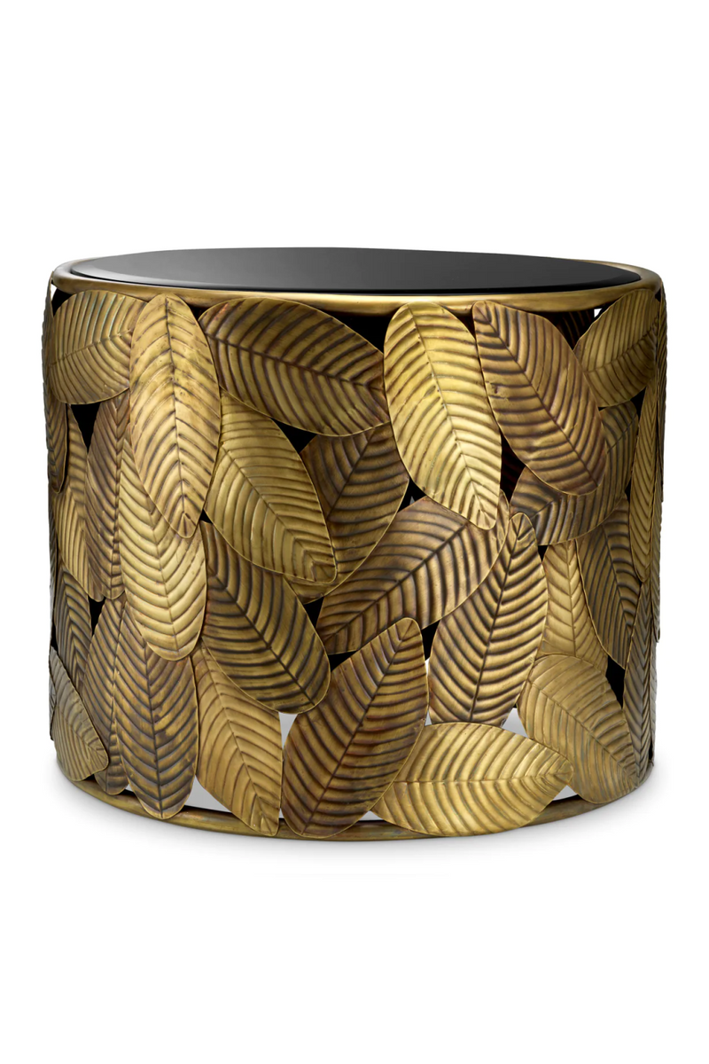 Table d'appoint en verre biseaute noir | Eichholtz Botanico | OROA.fr