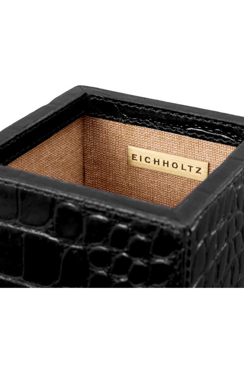 Set de bureau en cuir noir (set de 3) | Eichholtz Scaleo | meubleluxe.fr