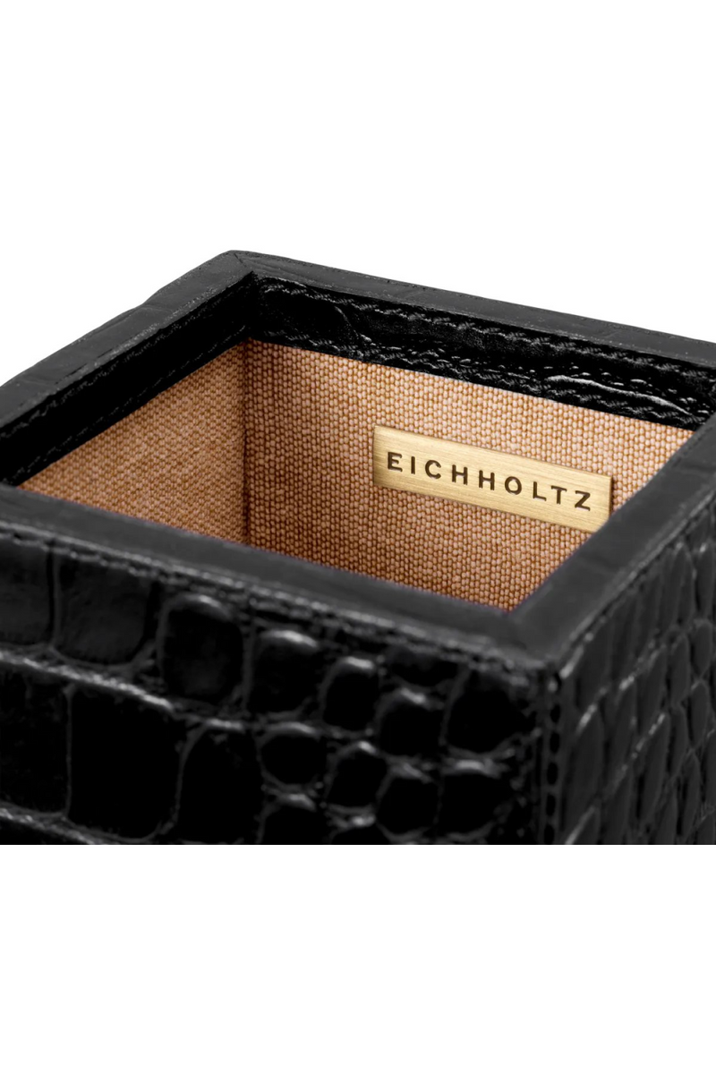 Organisateurs de bureau en cuir embosse croco (3) | Eichholtz Scaleo | OROA.fr