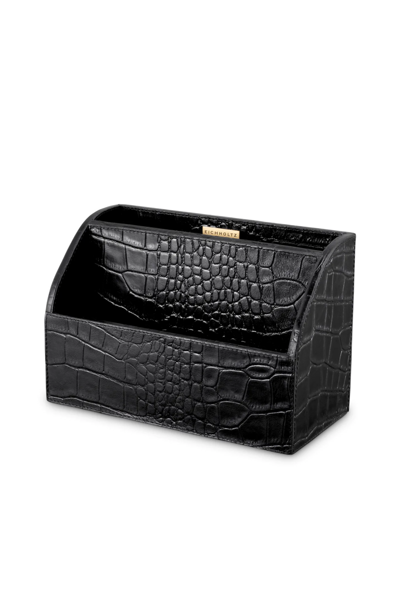 Organisateurs de bureau en cuir embosse croco (3) | Eichholtz Scaleo | OROA.fr