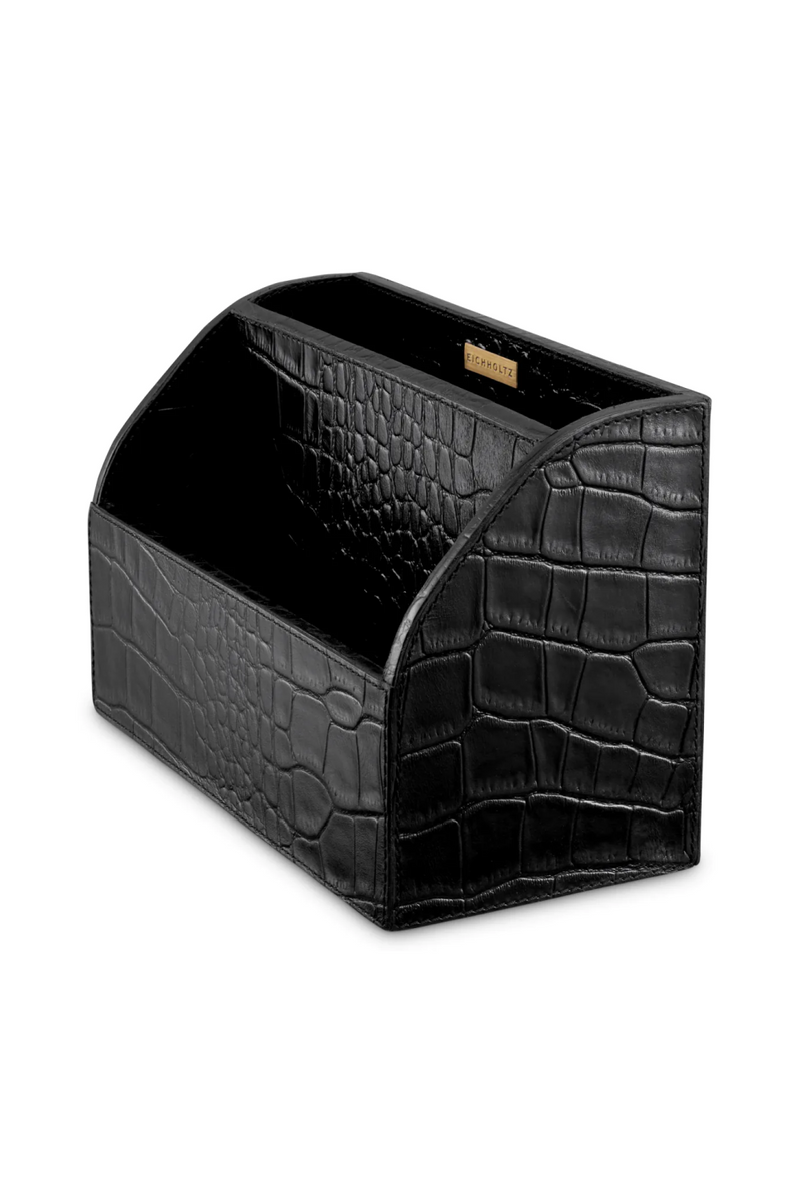 Organisateurs de bureau en cuir embosse croco (3) | Eichholtz Scaleo | OROA.fr