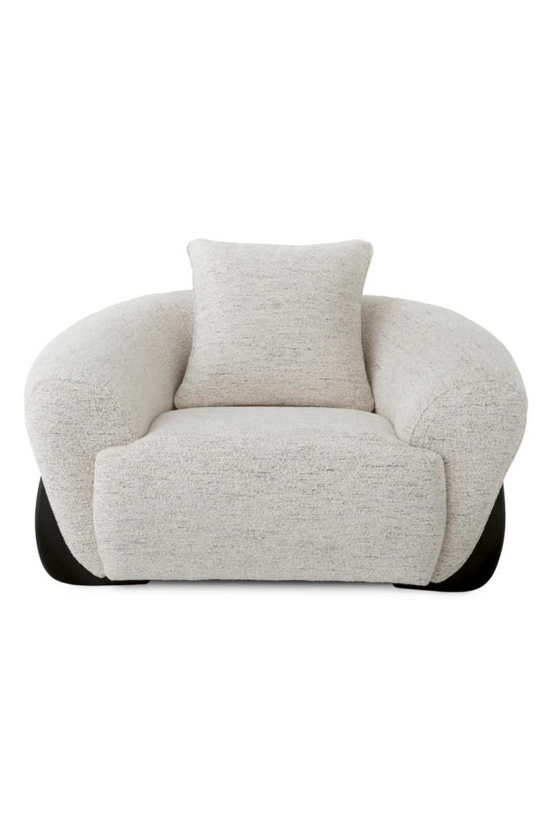 Fauteuil en tissu blanc cassé | Eichholtz Siderno | Meubleluxe.fr