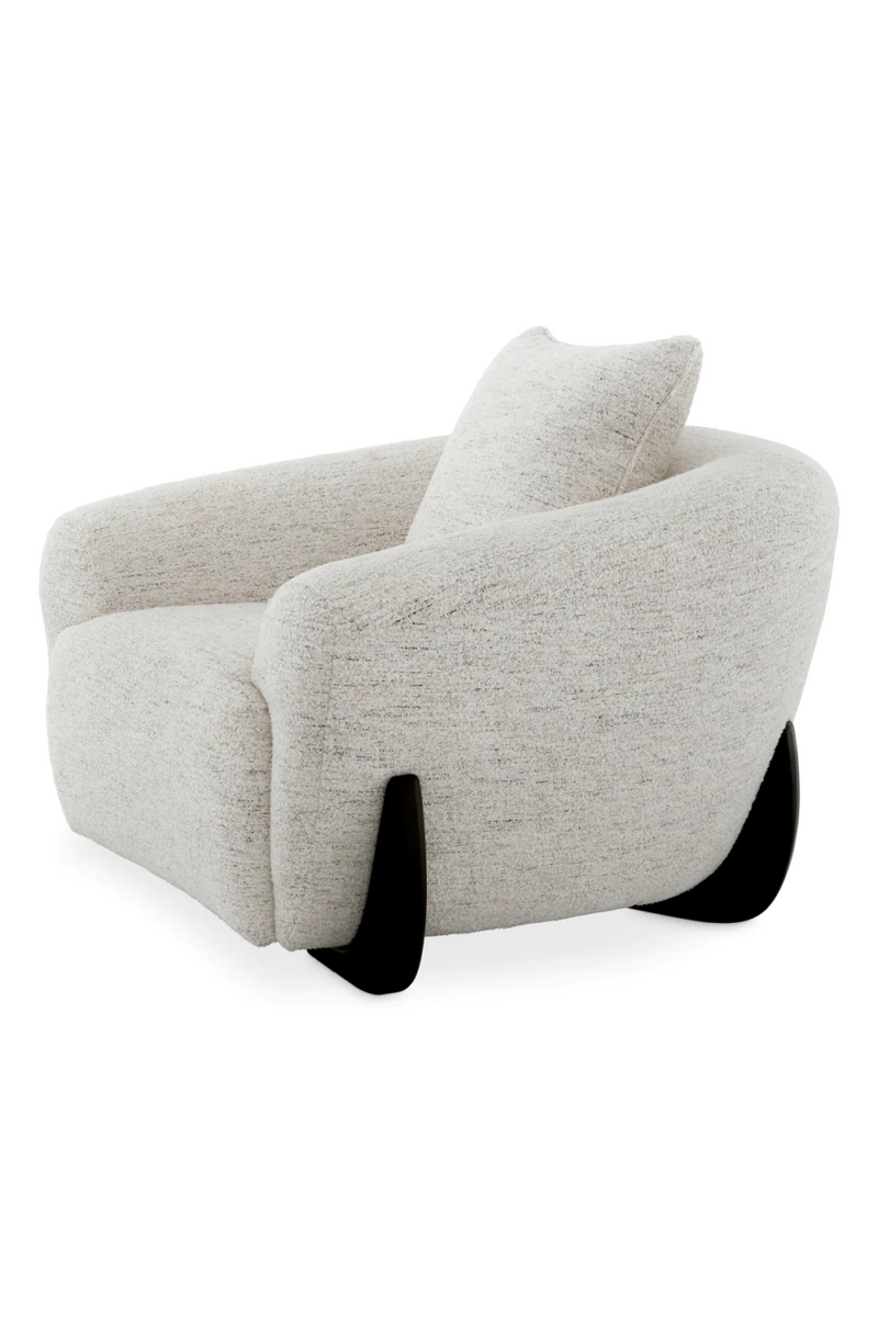 Fauteuil en tissu blanc cassé | Eichholtz Siderno | Meubleluxe.fr