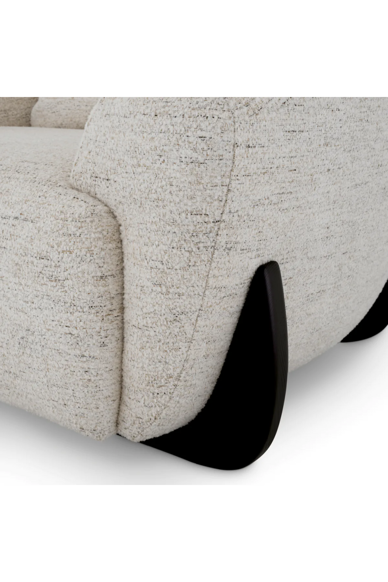 Fauteuil en tissu blanc cassé | Eichholtz Siderno | Meubleluxe.fr