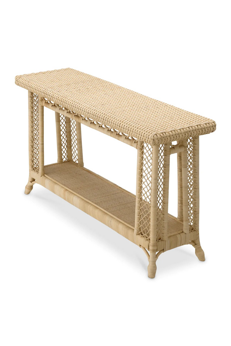 Console en rotin naturel | Eichholtz Saba | Meubleluxe.fr