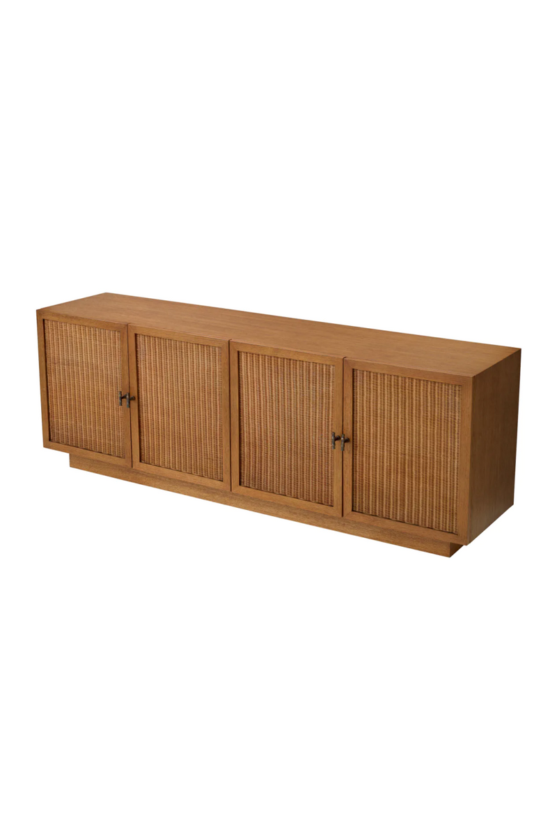 Commode 4 portes en chene caramel | Eichholtz Borchard | OROA.fr