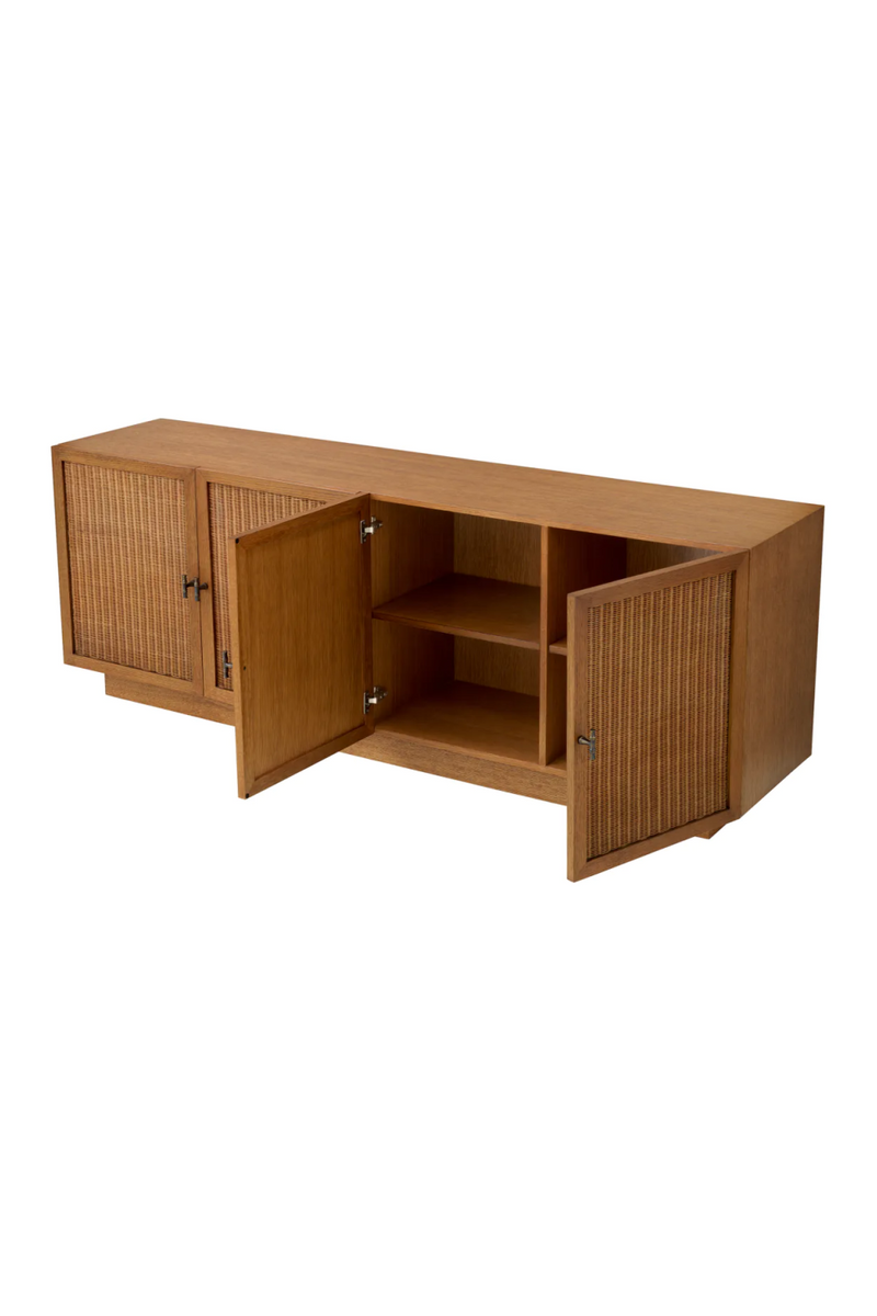 Commode 4 portes en chene caramel | Eichholtz Borchard | OROA.fr