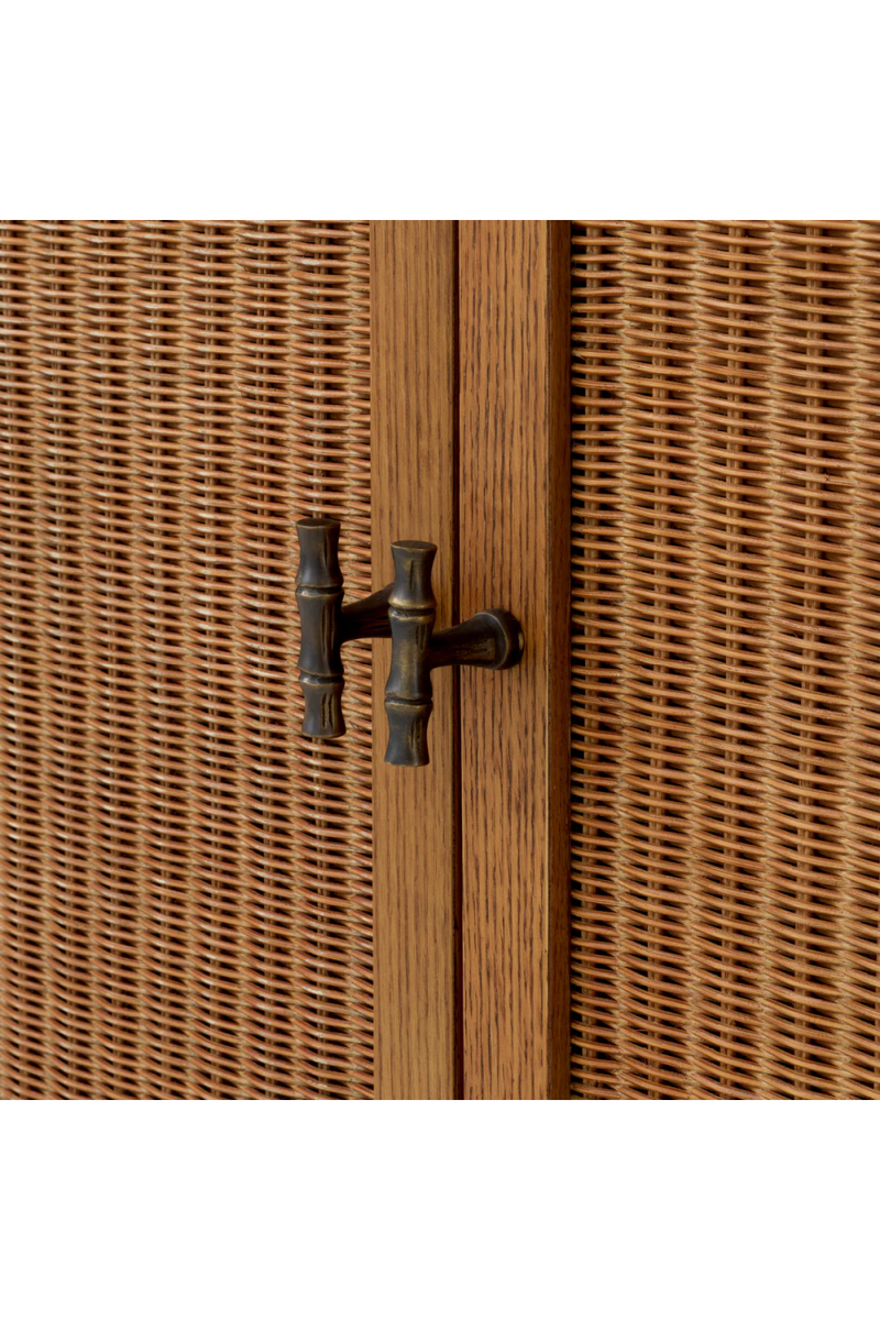Commode 4 portes en chene caramel | Eichholtz Borchard | OROA.fr