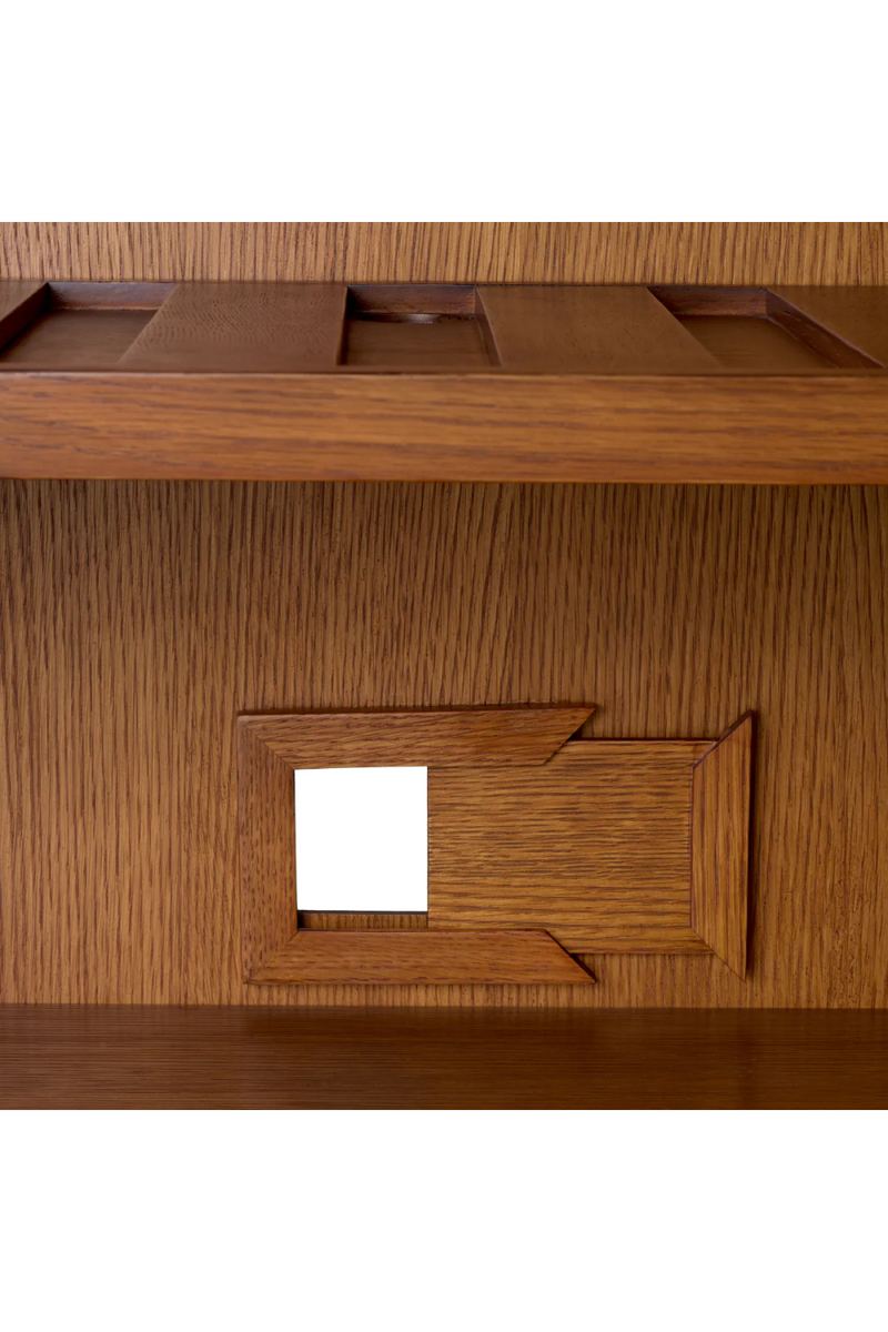 Buffet bar 2 portes en chene caramel | Eichholtz Borchard | OROA.fr