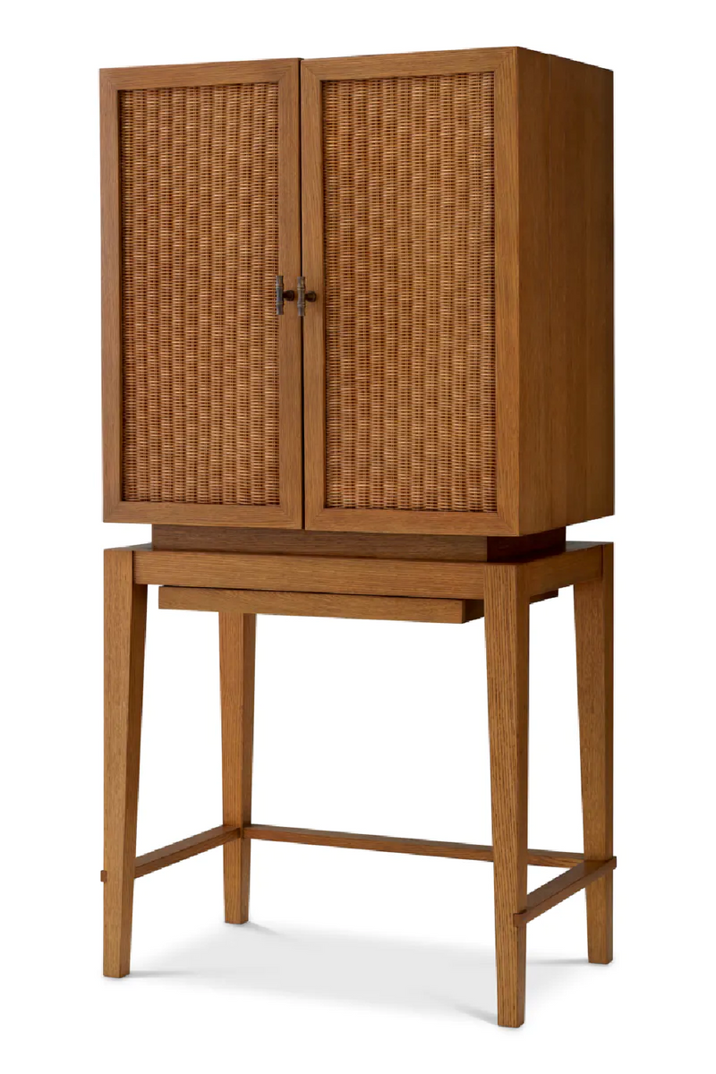 Buffet bar 2 portes en chene caramel | Eichholtz Borchard | OROA.fr