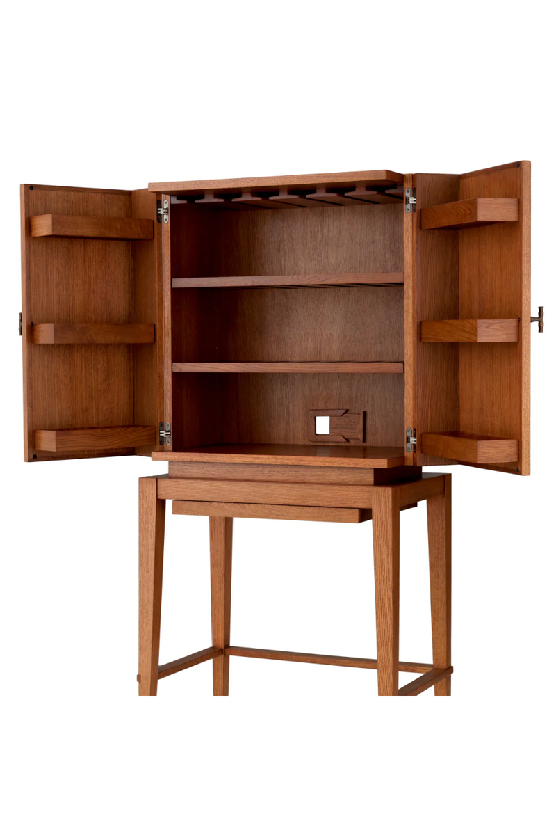 Buffet bar 2 portes en chene caramel | Eichholtz Borchard | OROA.fr