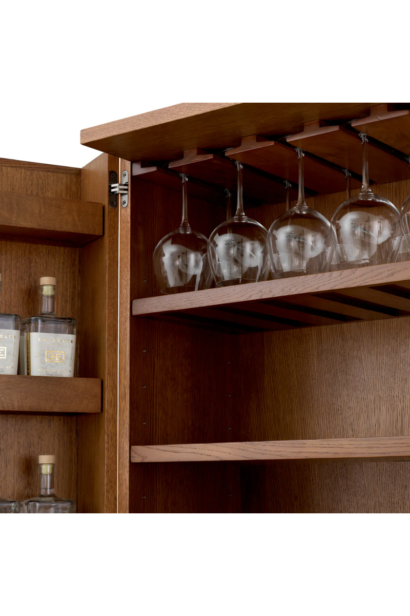 Buffet bar 2 portes en chene caramel | Eichholtz Borchard | OROA.fr
