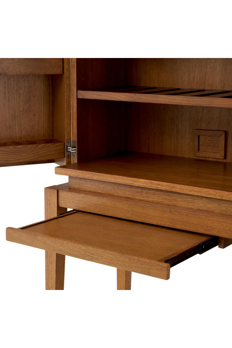 Buffet bar 2 portes en chene caramel | Eichholtz Borchard | OROA.fr