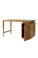 Bureau en bois avec porte en rotin | Eichholtz Borchard | OROA.fr