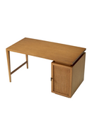 Bureau en bois avec porte en rotin | Eichholtz Borchard | OROA.fr