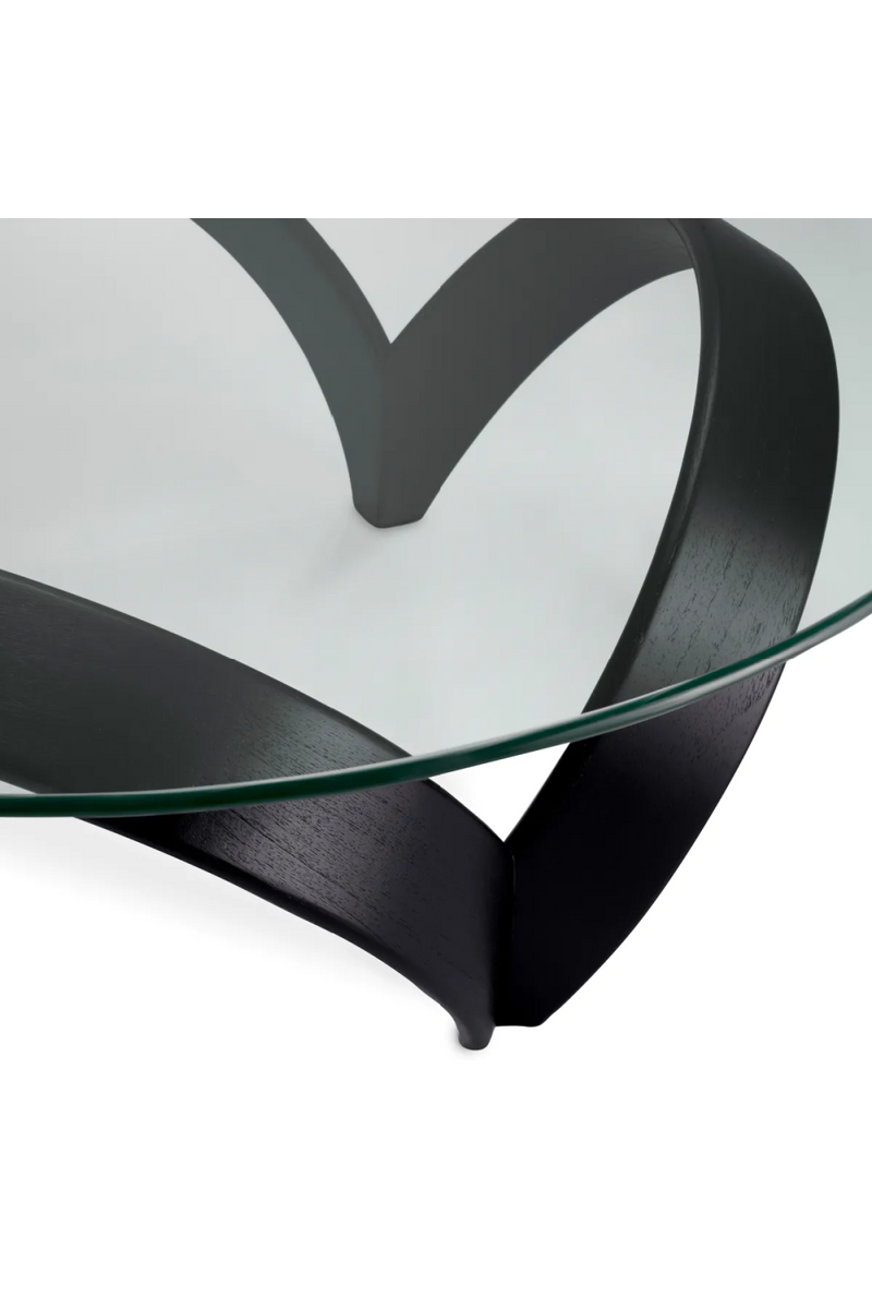 Table basse noire et verre transparent | Eichholtz Soquel  | Meubleluxe.fr