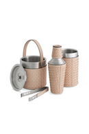 Set de bar en acier et cuir beige (set de 3) | Eichholtz Sintra | OROA.fr