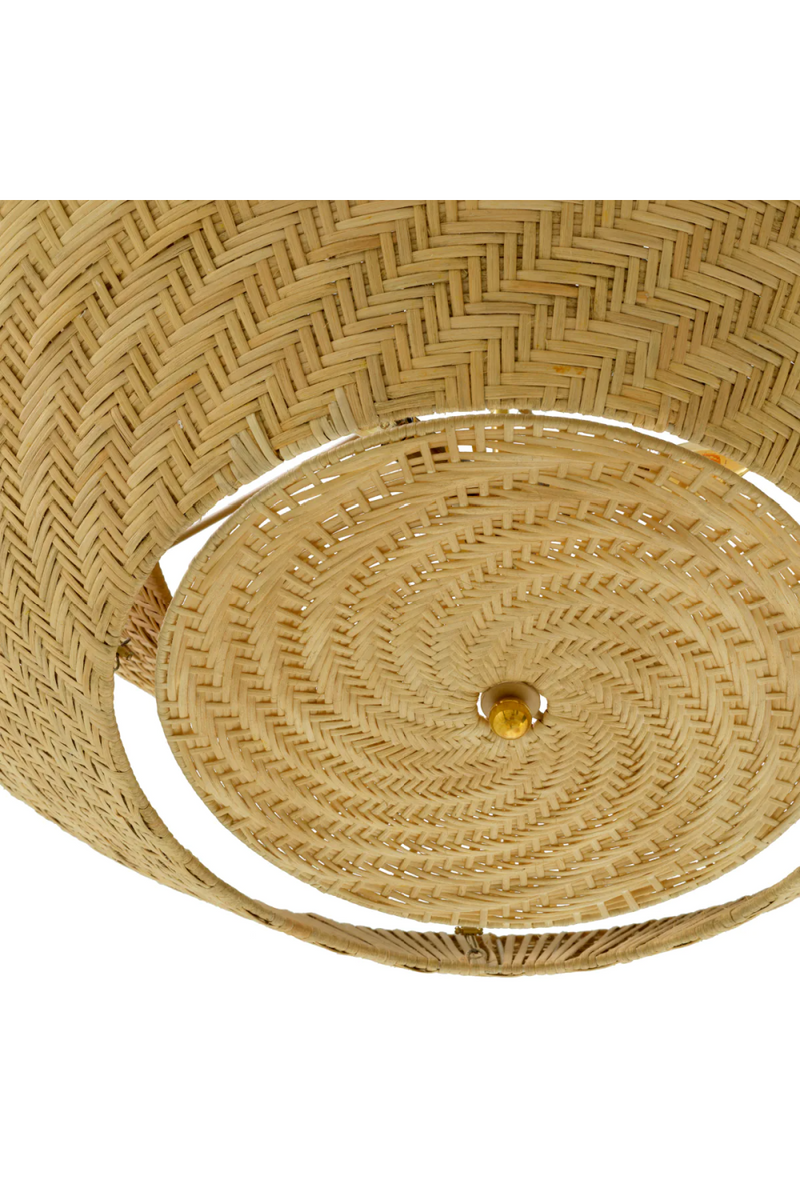 Lustre en Rotin à Double Couche | Eichholtz Tavira | OROA.fr