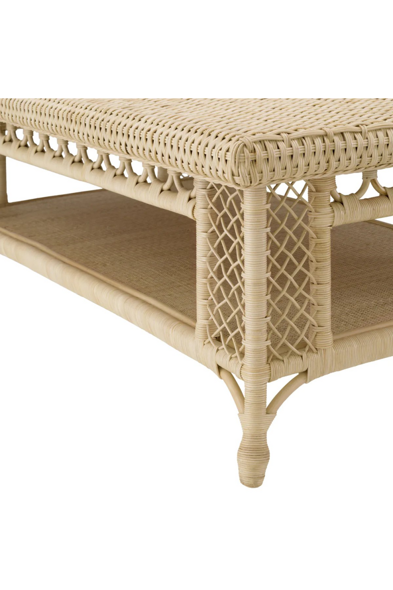 Table basse en rotin naturel | Eichholtz Saba | Meubleluxe.fr