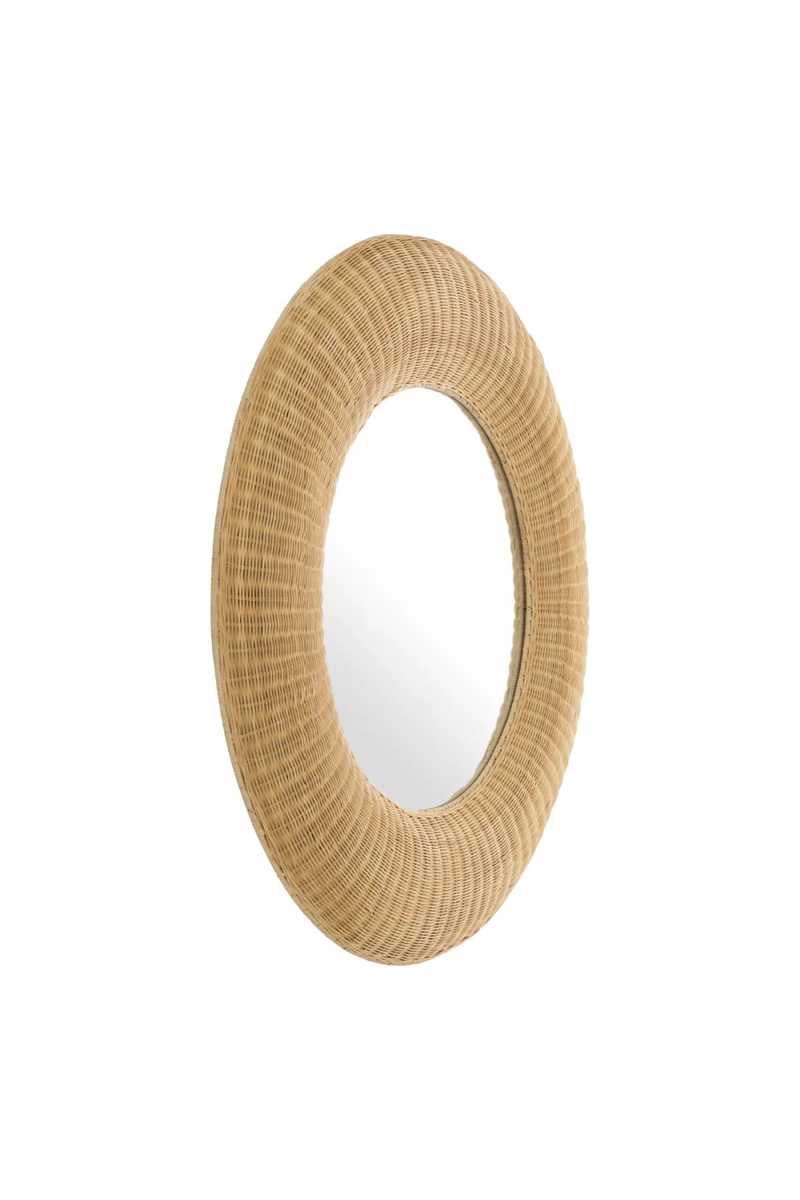 Miroir rond en rotin naturel | Eichholtz Idora | Oroatrade.com