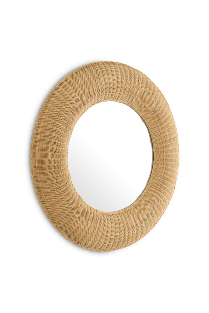 Miroir rond en rotin naturel | Eichholtz Idora | Oroatrade.com