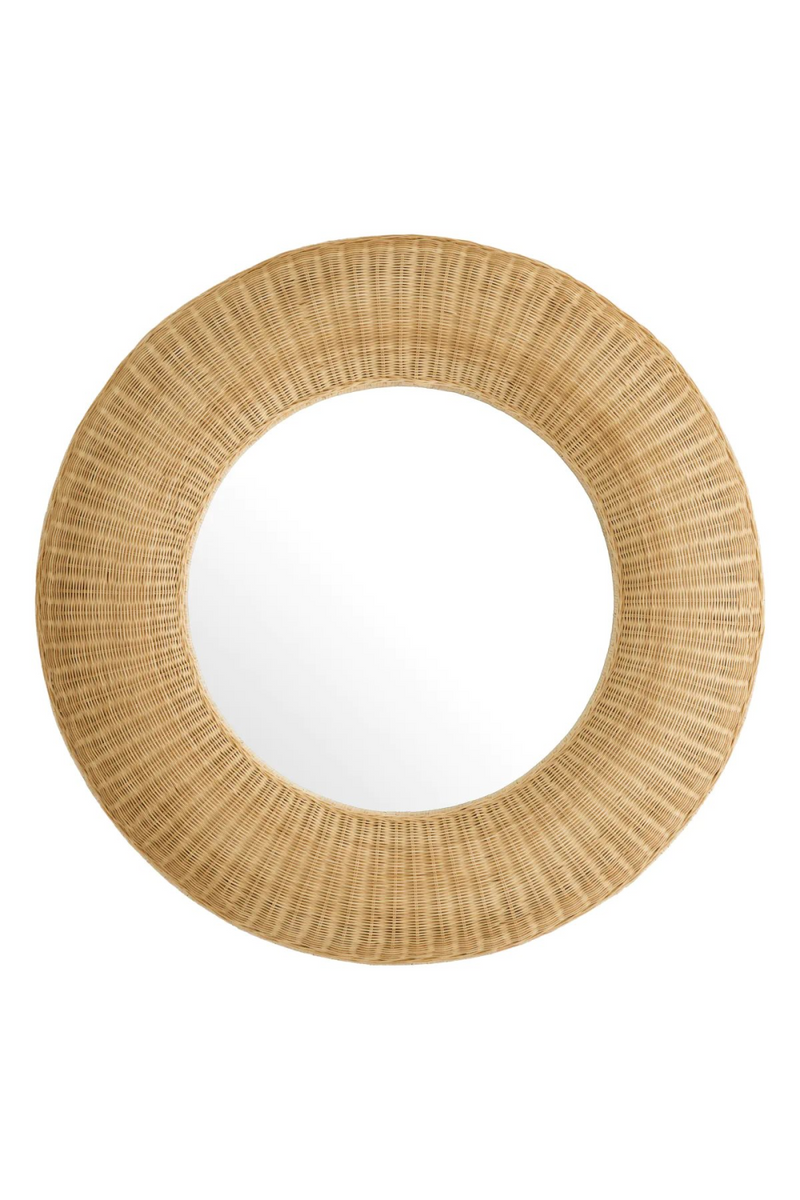 Miroir rond en rotin naturel | Eichholtz Idora | Oroatrade.com