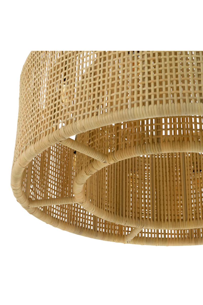 Lustre Rond en Rotin Tressé | Eichholtz Bernardi | OROA.fr