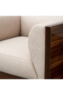 Fauteuil pivotant en placage d'eucalyptus | Eichholtz Sebastian | OROA.fr
