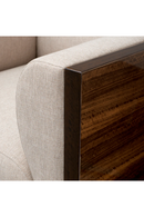 Fauteuil pivotant en placage d'eucalyptus | Eichholtz Sebastian | OROA.fr