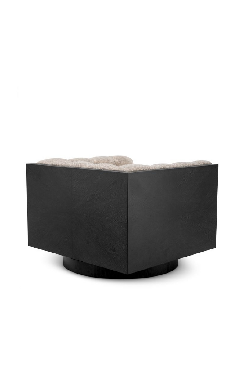 Fauteuil Pivotant Beige à Cannelures | Eichholtz Davide | OROA.fr