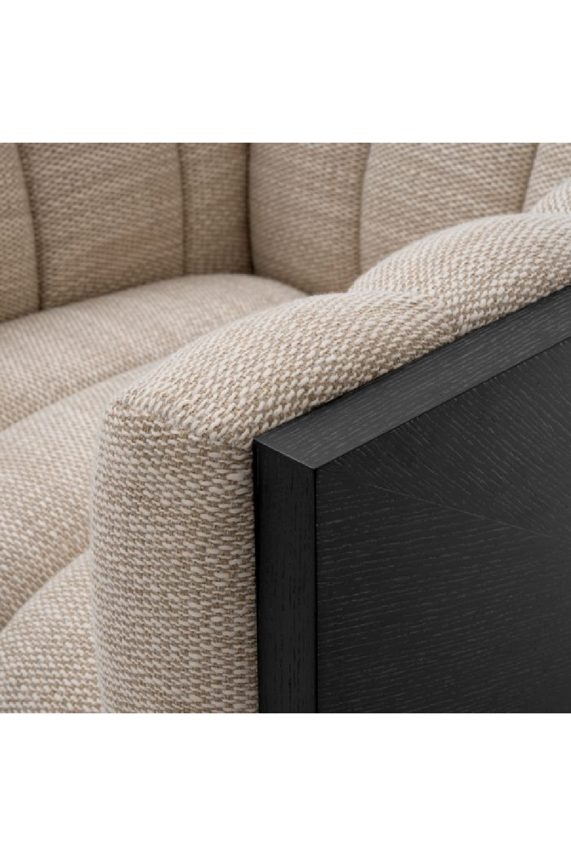 Fauteuil Pivotant Beige à Cannelures | Eichholtz Davide | OROA.fr