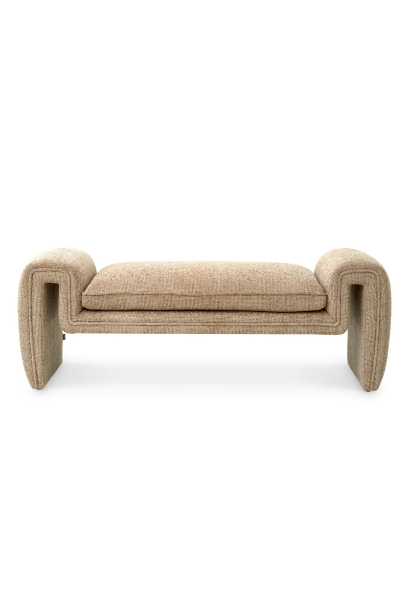 Banc en tissu Lyssa sable | Eichholtz Tondo S | Meubleluxe.fr