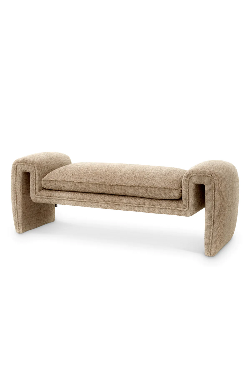 Banc en tissu Lyssa sable | Eichholtz Tondo S | Meubleluxe.fr