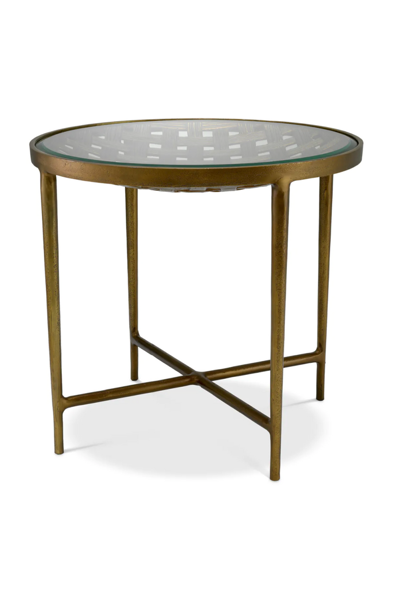 Table d'appoint design tresse | Eichholtz Sorrento | OROA.fr