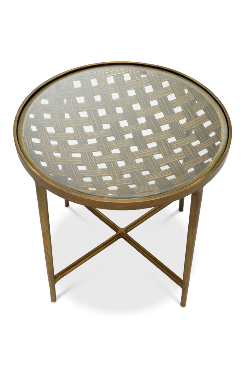 Table d'appoint design tresse | Eichholtz Sorrento | OROA.fr