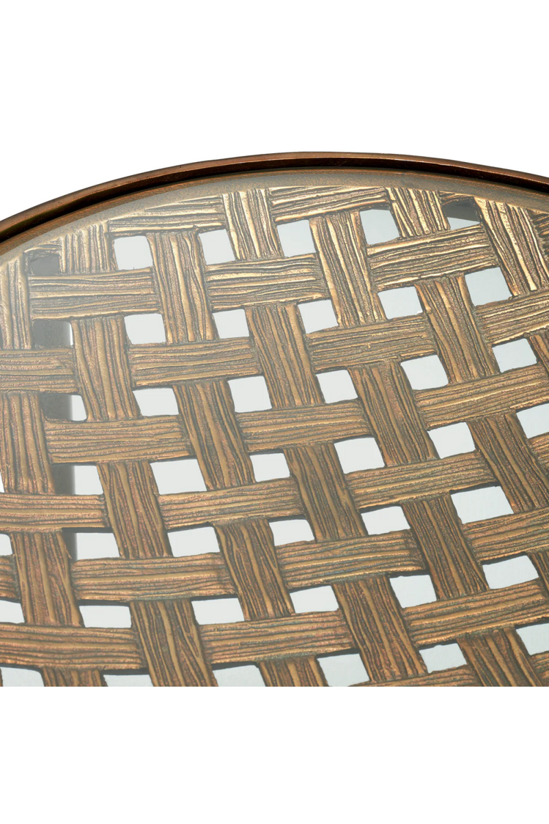 Table d'appoint design tresse | Eichholtz Sorrento | OROA.fr