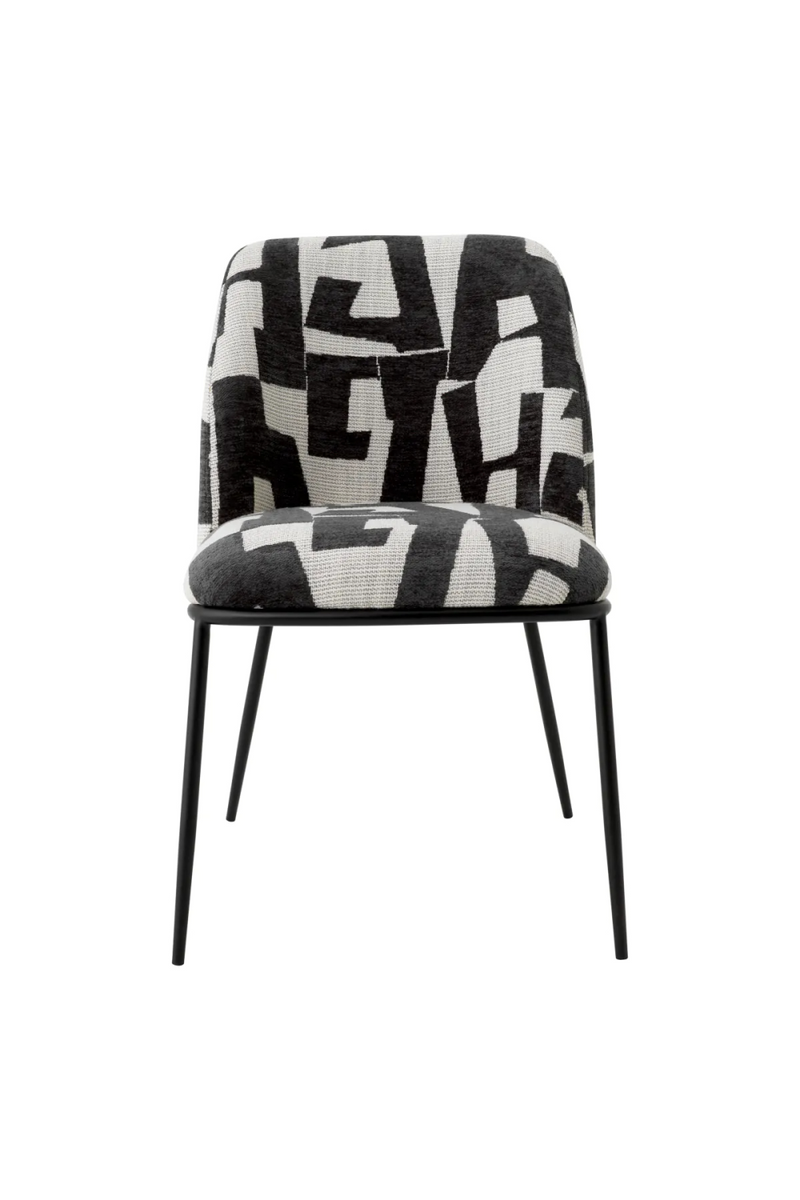 Silla de Comedor Tejido Brooklyn Negra | Eichholtz Caleb | Meubleluxe.fr